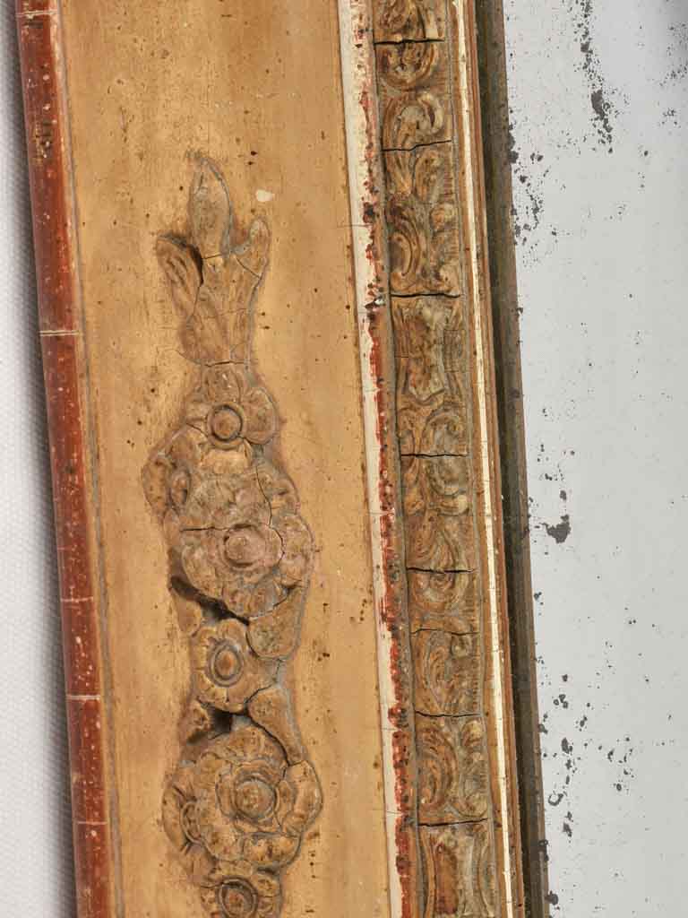Very large Louis Philippe mirror w/ beading 47¾" x 38¼"