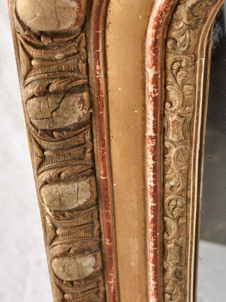 Very large Louis Philippe mirror w/ beading 47¾" x 38¼"