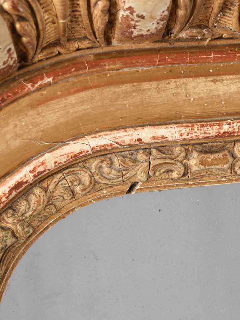 Very large Louis Philippe mirror w/ beading 47¾" x 38¼"