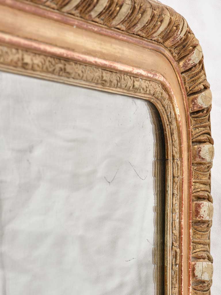 Very large Louis Philippe mirror w/ beading 47¾" x 38¼"