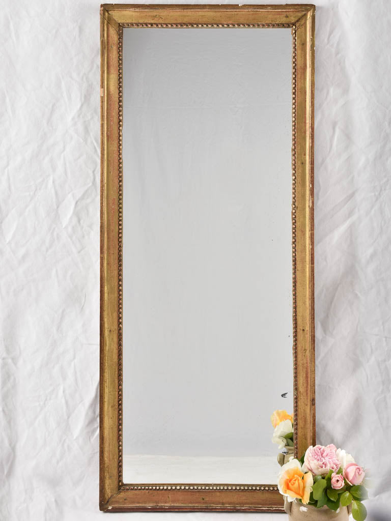 Rectangular pier mirror w/ beading 49½" x 21¼"