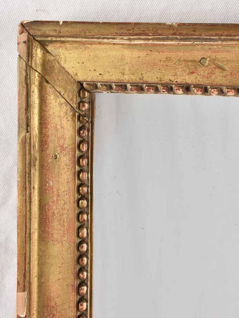Rectangular pier mirror w/ beading 49½" x 21¼"