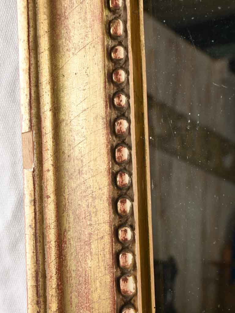 Rectangular pier mirror w/ beading 49½" x 21¼"