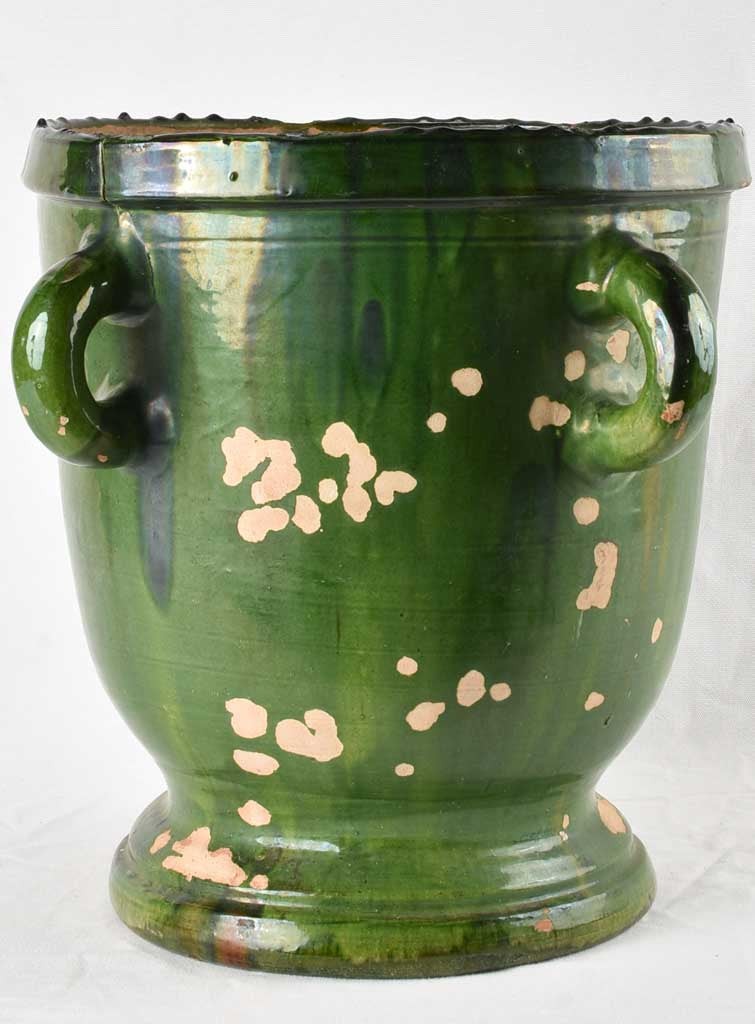 Green Castelnaudary planter - 4 handles 17¾"