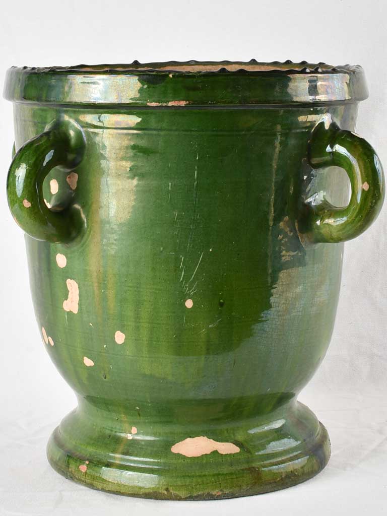 Green Castelnaudary planter - 4 handles 17¾"