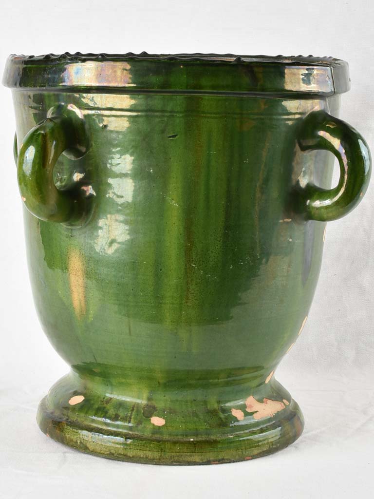Green Castelnaudary planter - 4 handles 17¾"