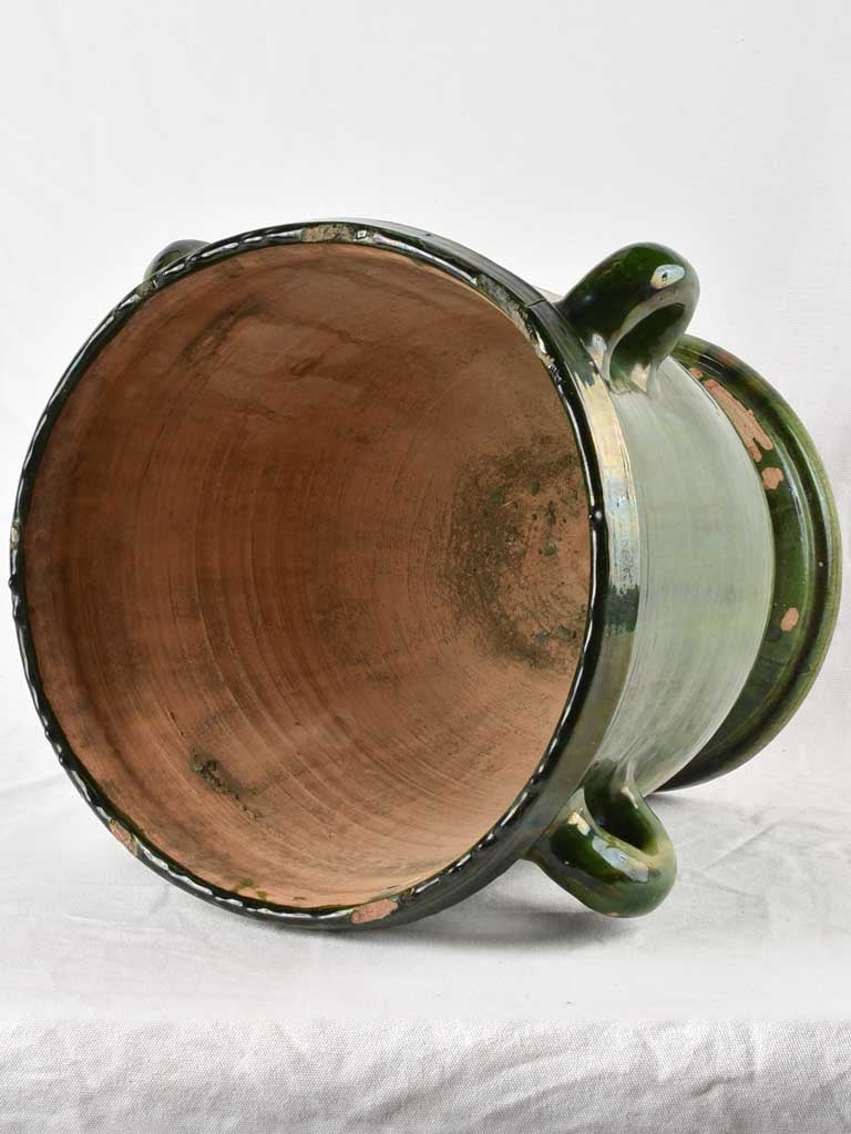 Green Castelnaudary planter - 4 handles 17¾"
