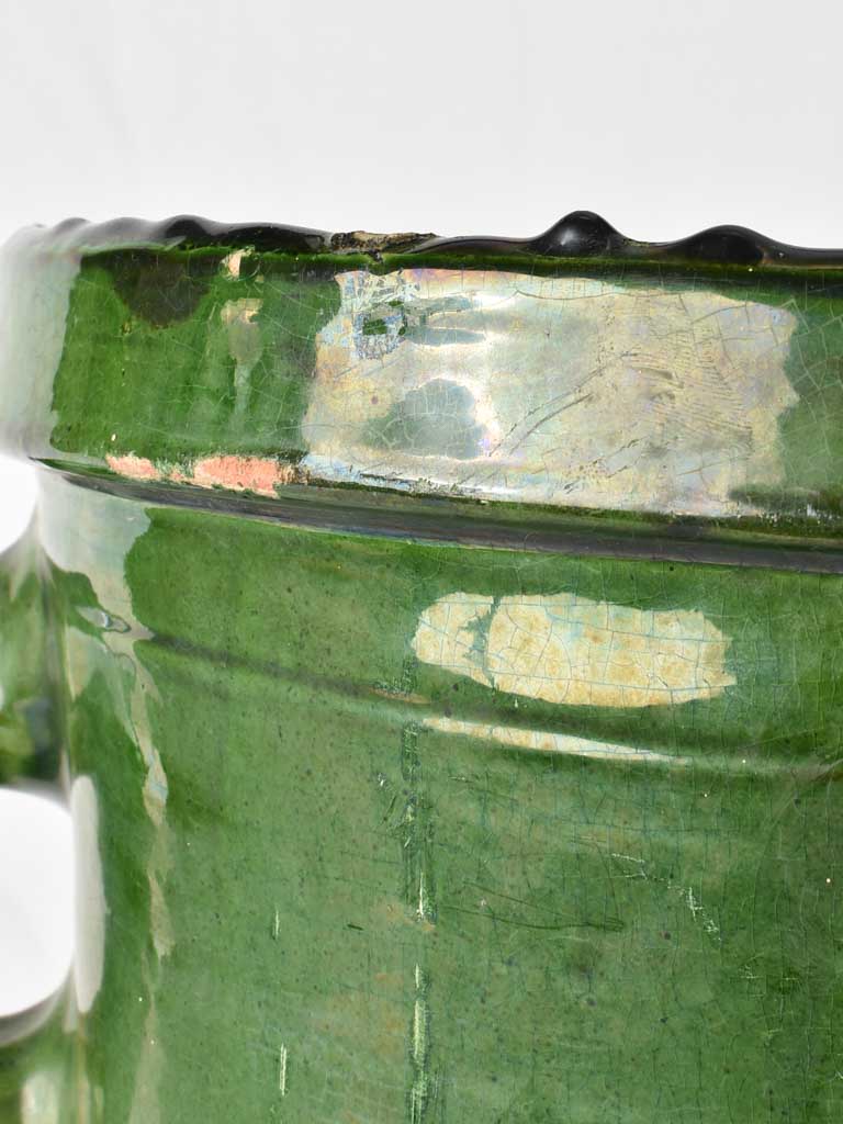 Green Castelnaudary planter - 4 handles 17¾"