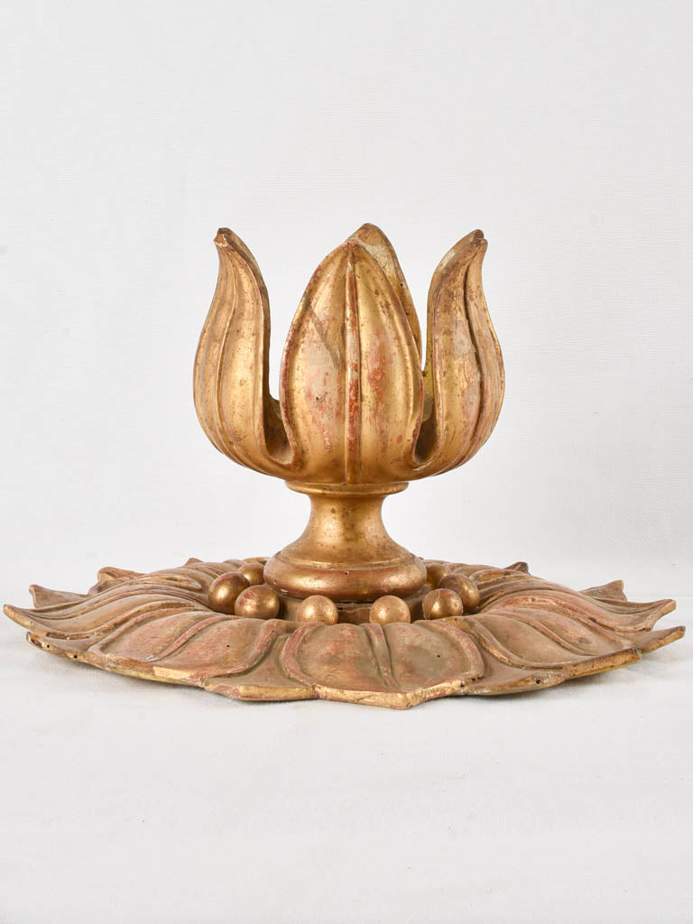Gilded ceiling rose / light fitting 14½"