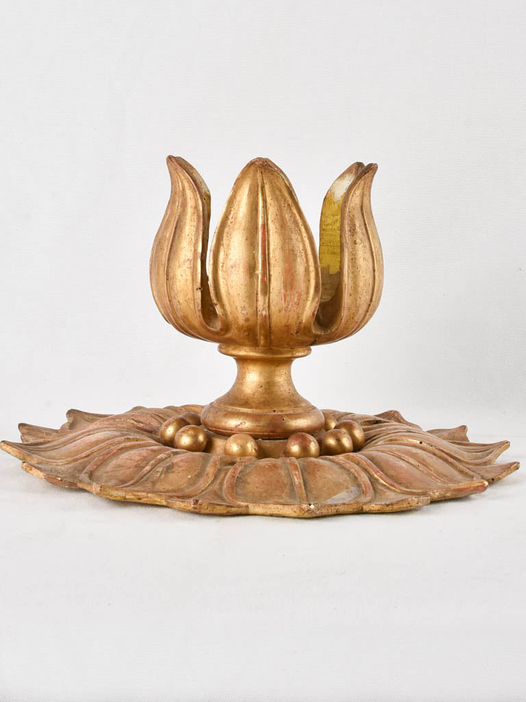 Gilded ceiling rose / light fitting 14½"