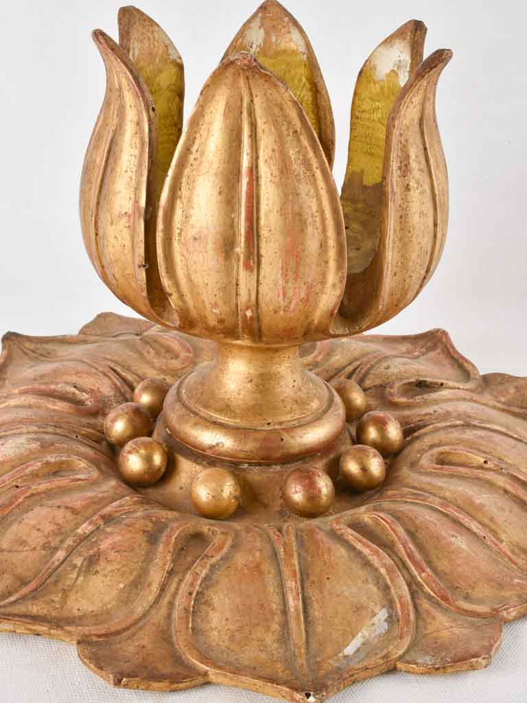 Gilded ceiling rose / light fitting 14½"