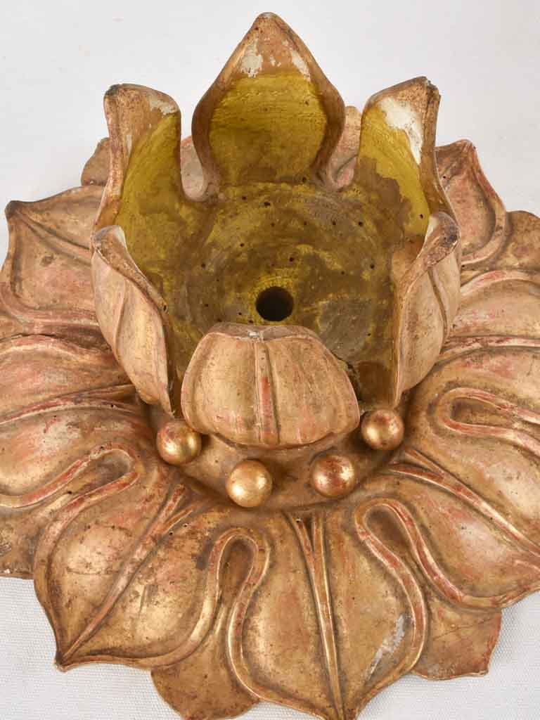 Gilded ceiling rose / light fitting 14½"