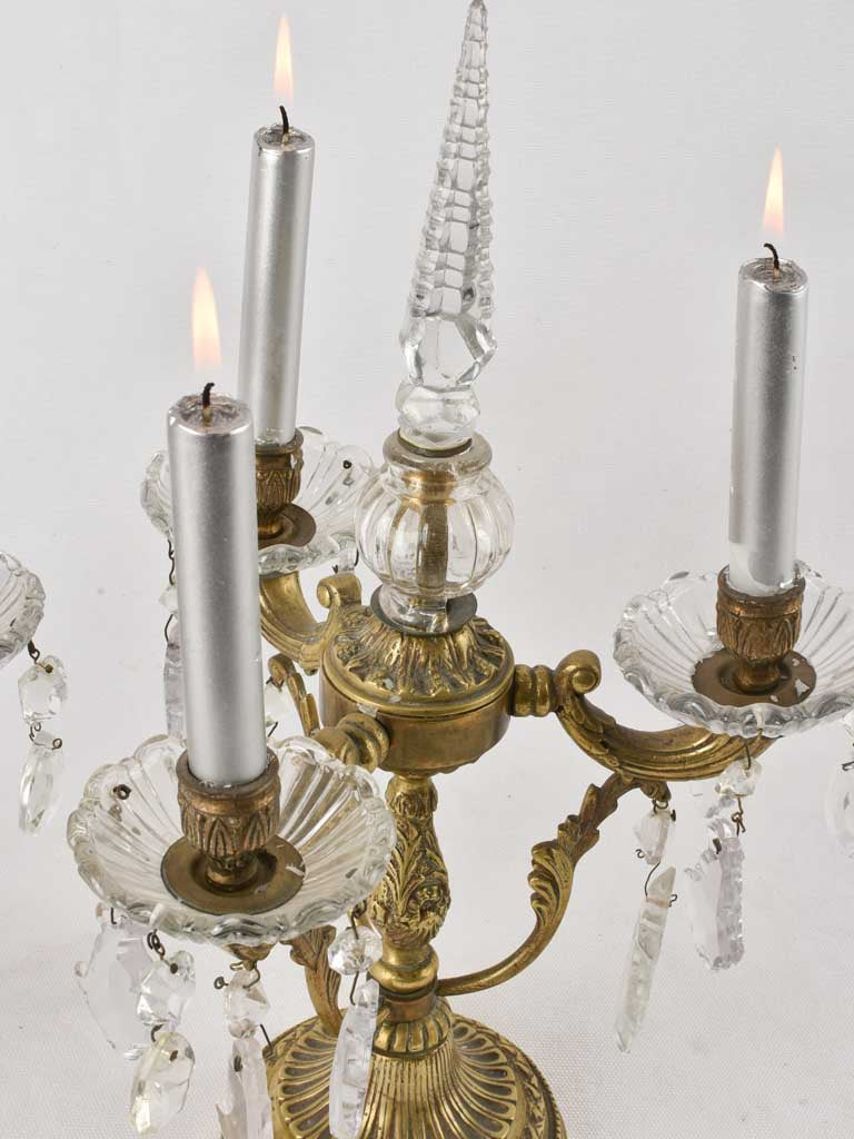Chic Bronze Girandole Candlestick Pair