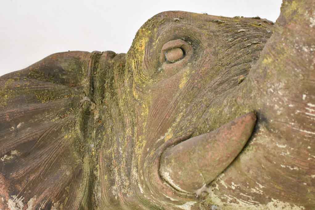 Pair of elephant head sculptures - early 20th century - 15¼"