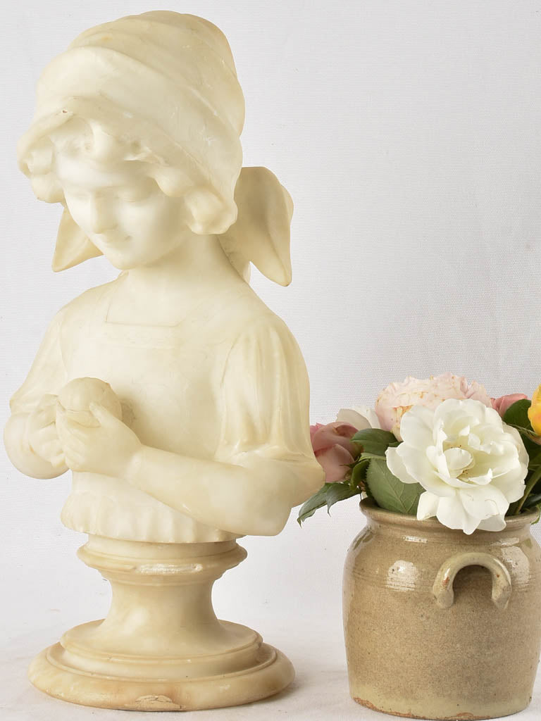 Alabaster sculpture of a child - late 19th century 18½"