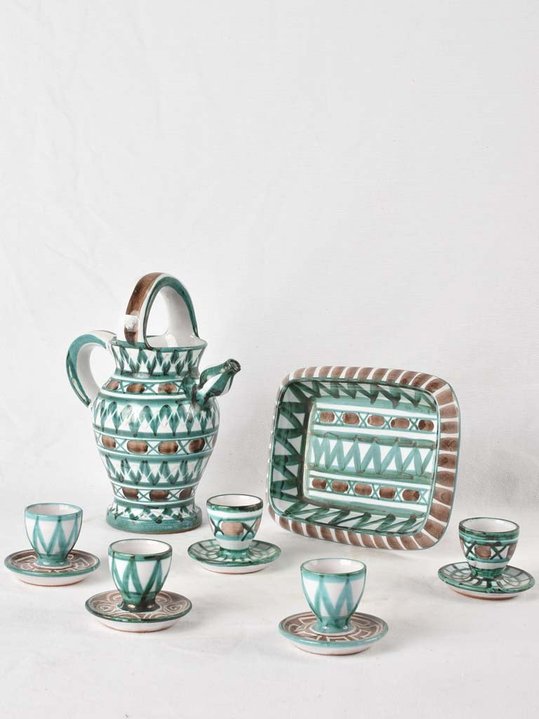Collection of Picault ceramics w/ 5 egg cups