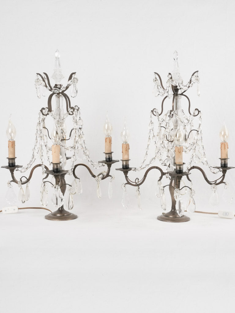 Ornate mid-century European lamps