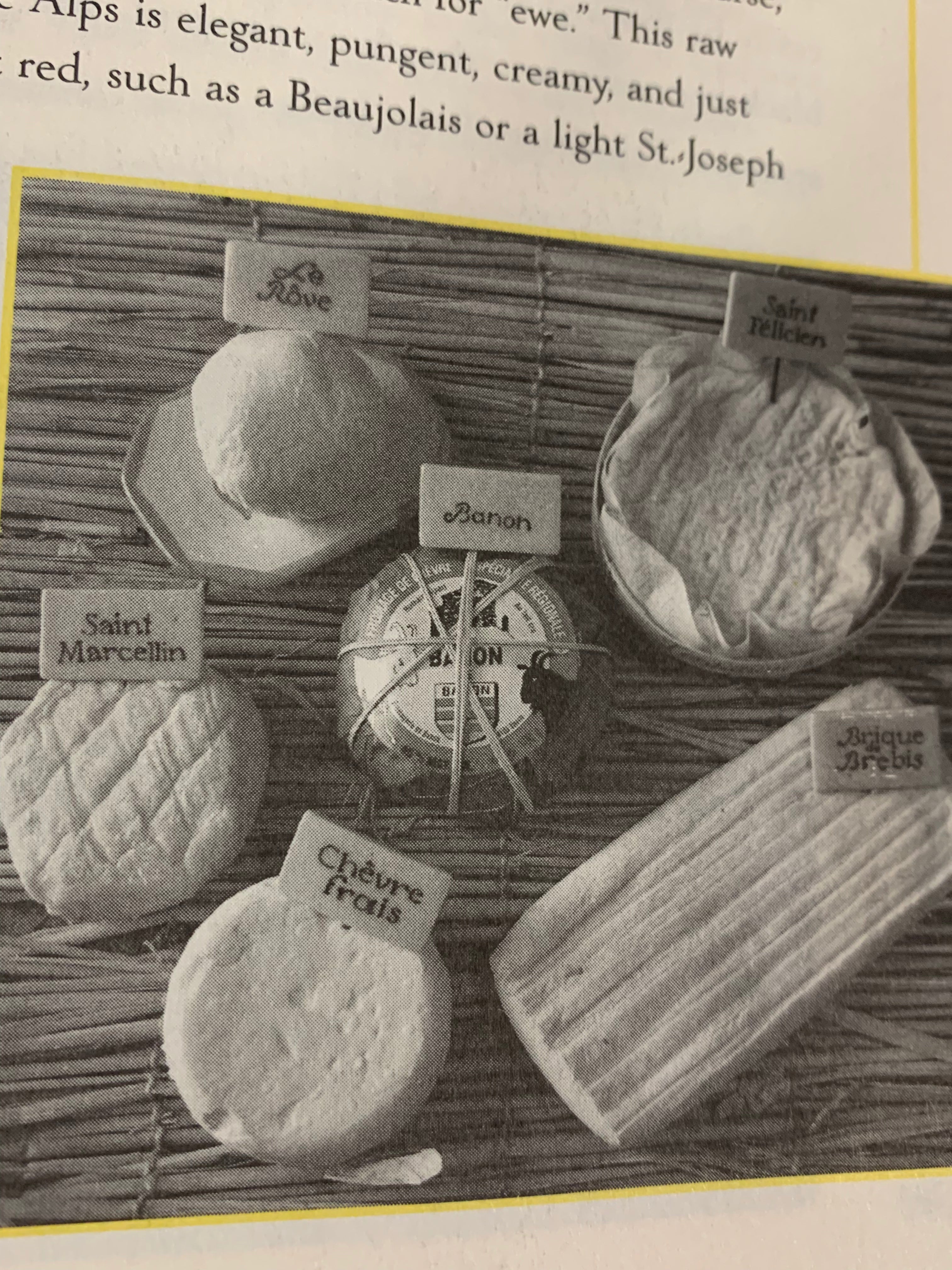Antique Brie de Meaux cheese drying board w/ 8 artisan made fromage labels 15¾"