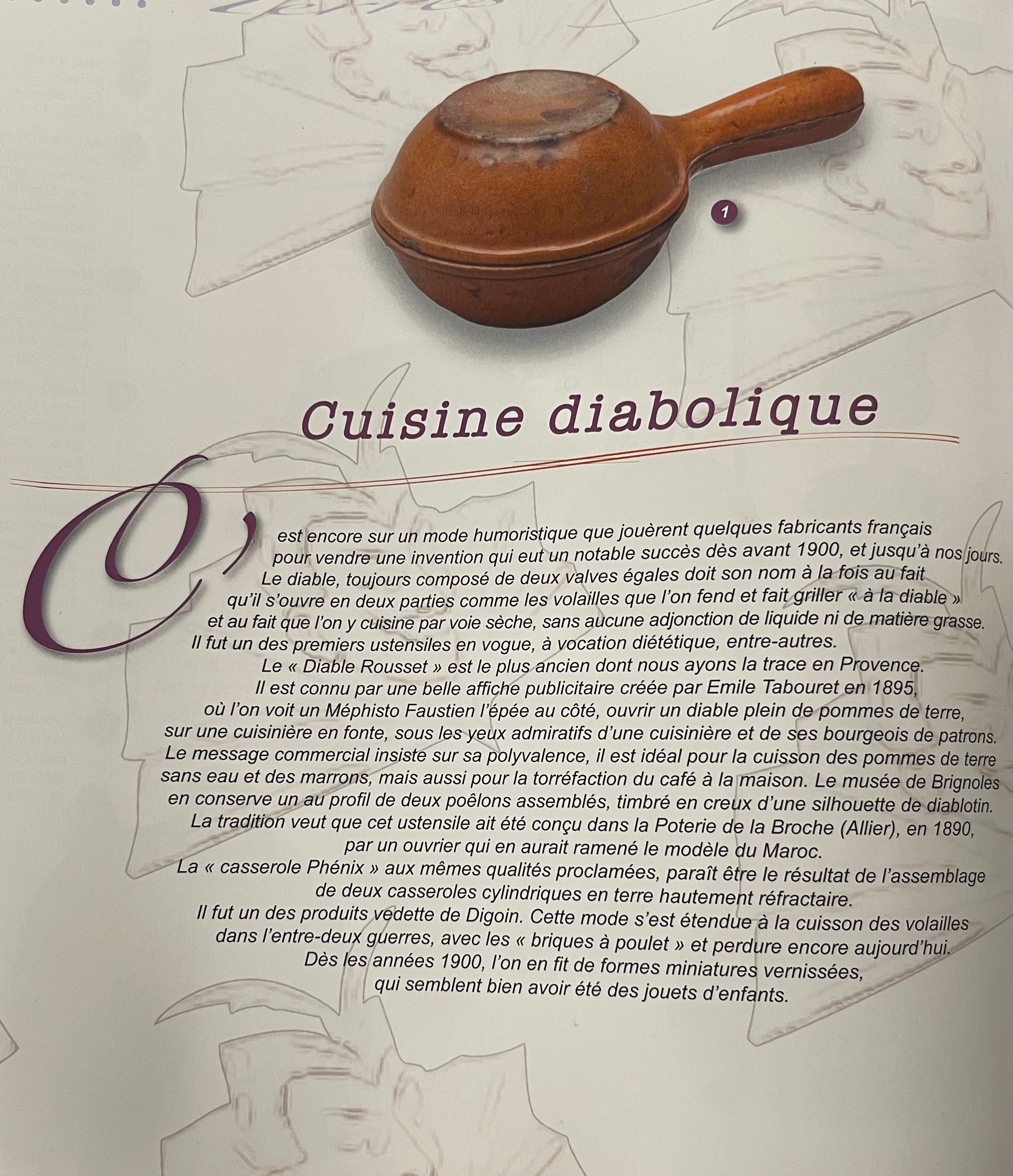 Terracotta oven roaster "diable rousset" 11¾" x 8"