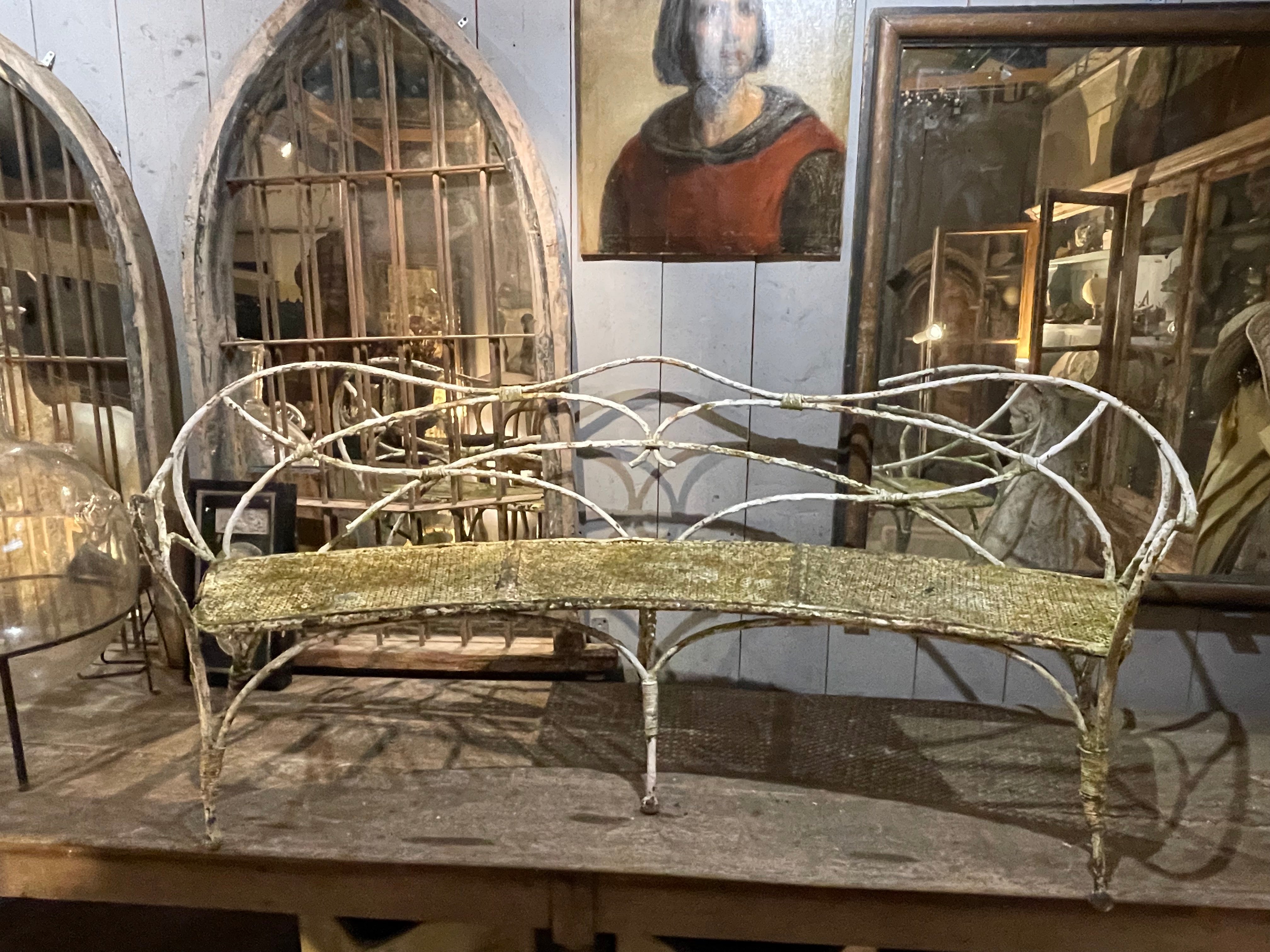 Nineteenth-century Jean-Michel Frank patio seat
