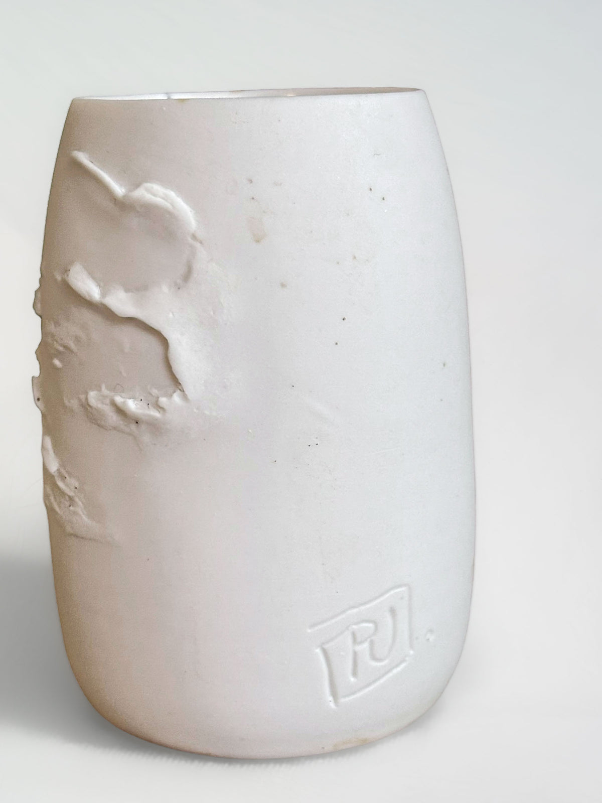Pair of White Porcelain Vintage Vases by Atelier-A