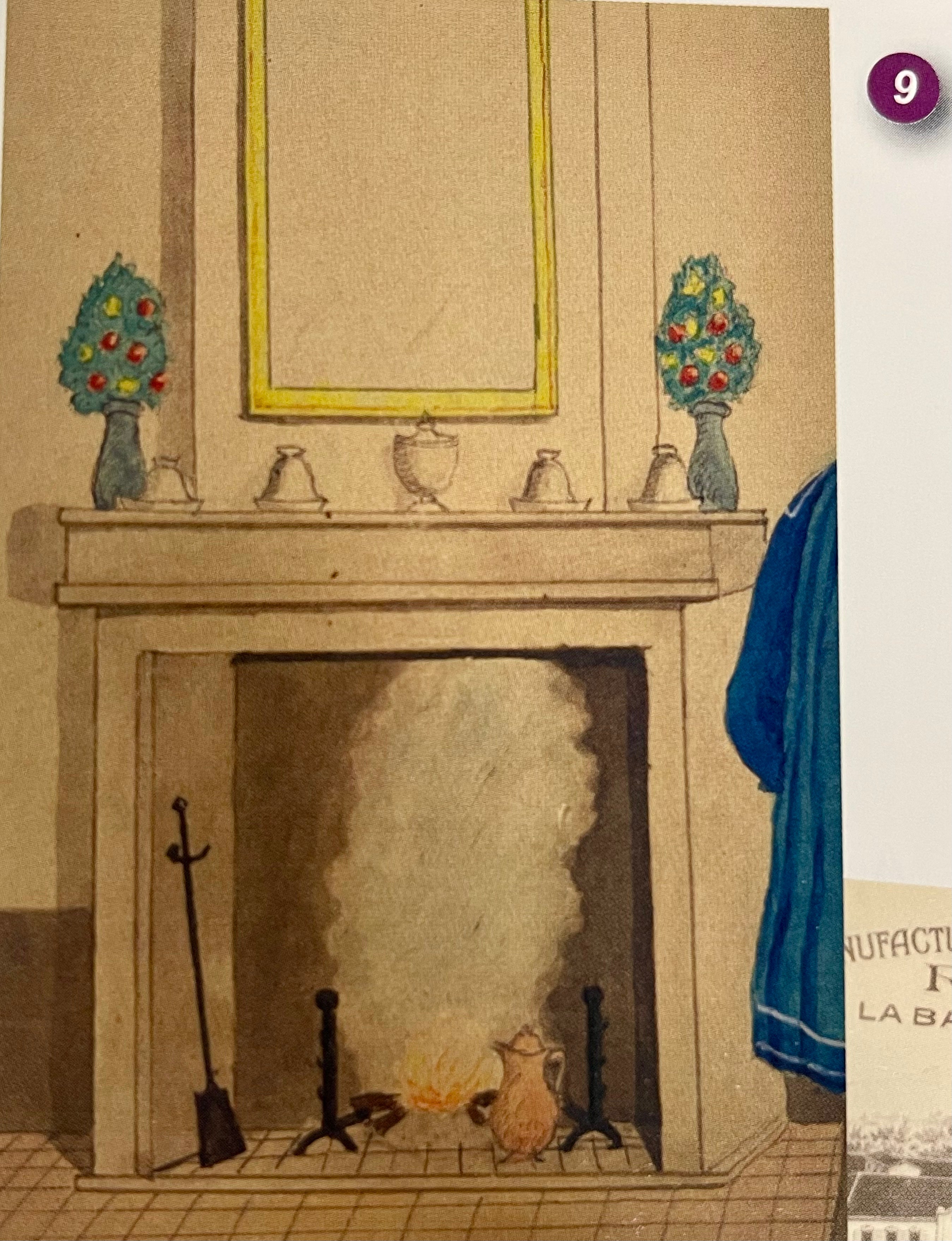 19th-century blue and white creamer