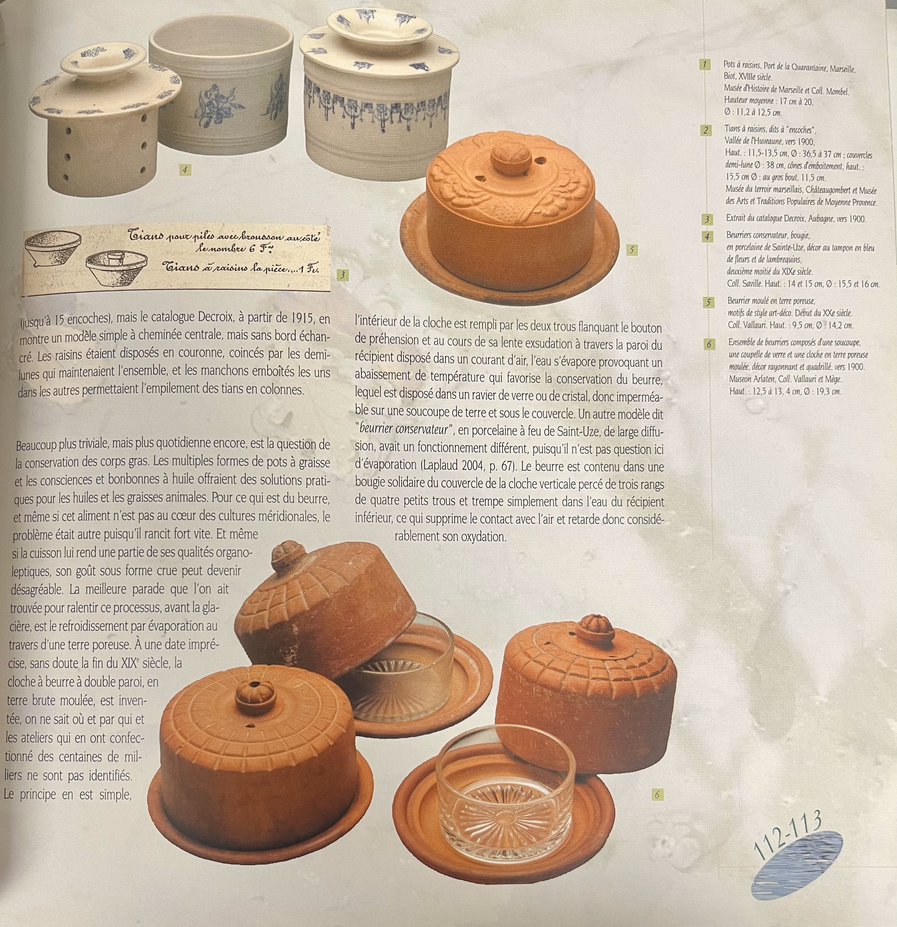 Rustic French terracotta butter bell
