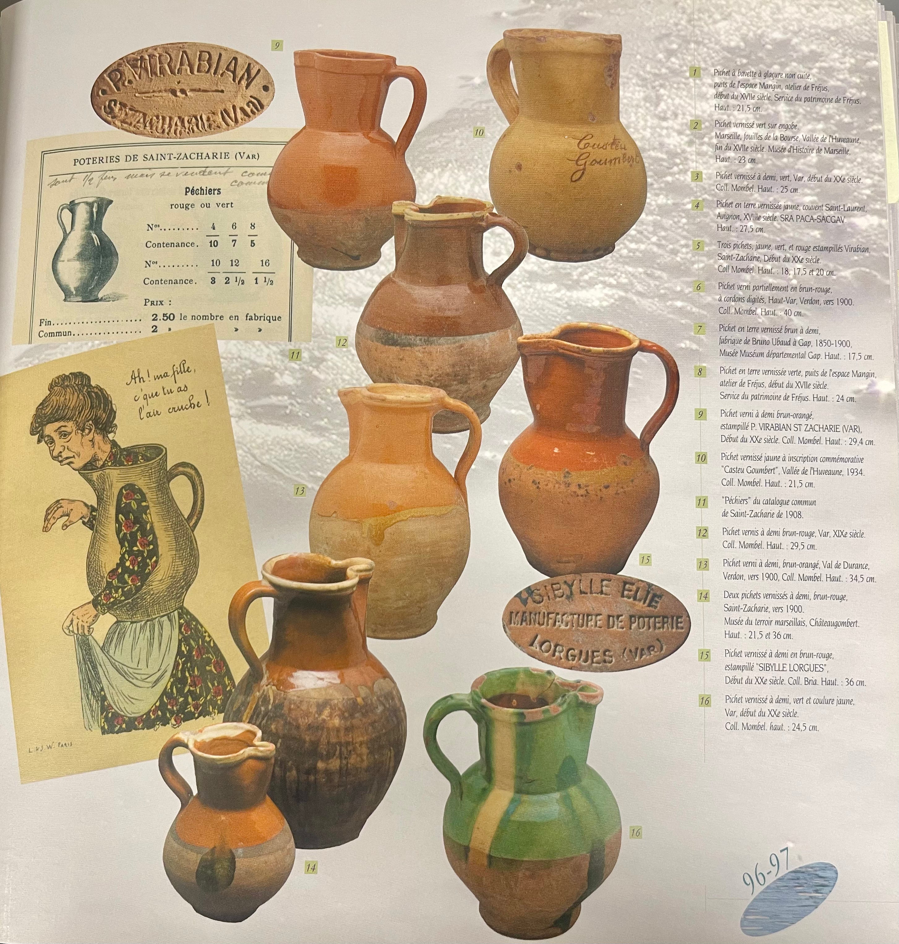 Vintage terracotta green water jug