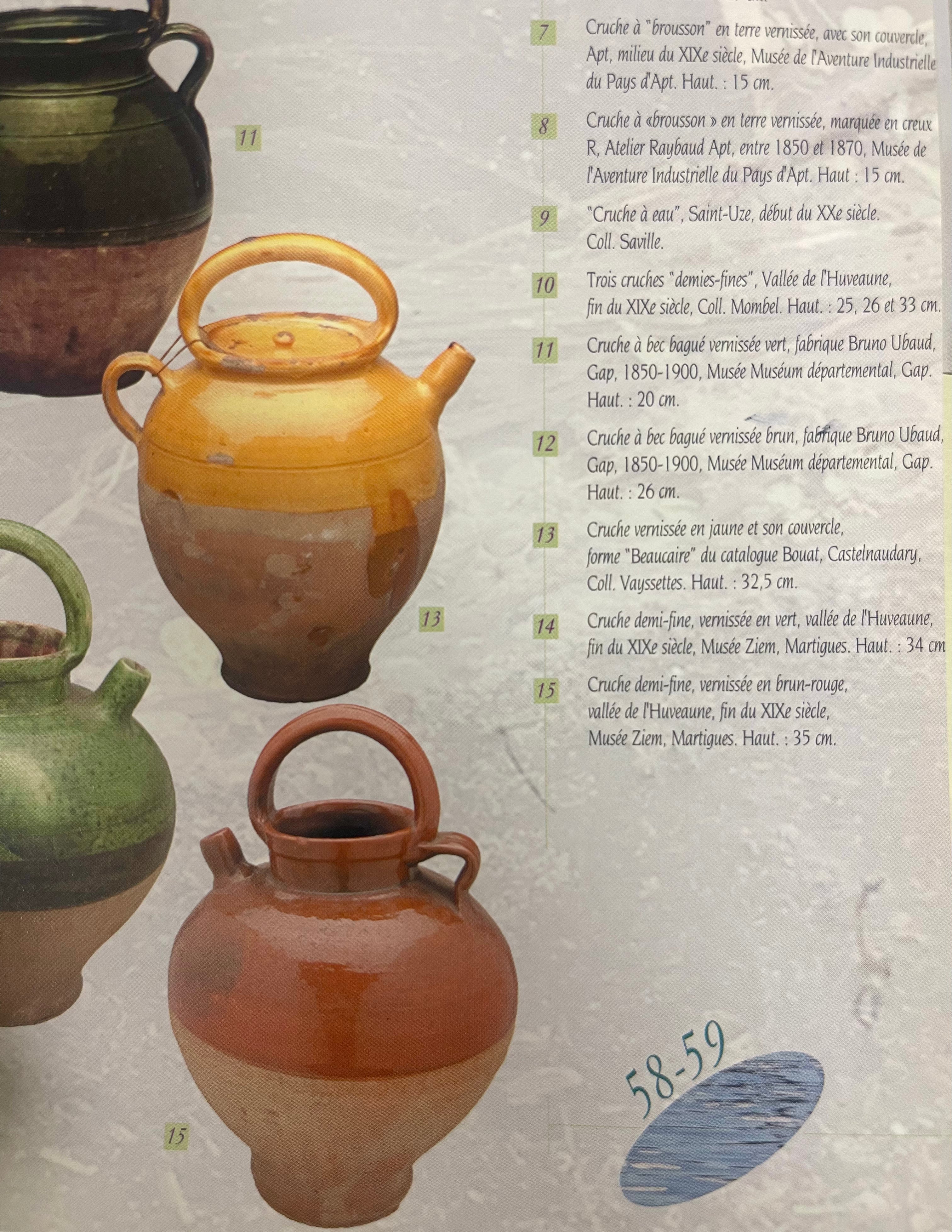 Rustic brown and green terracotta
