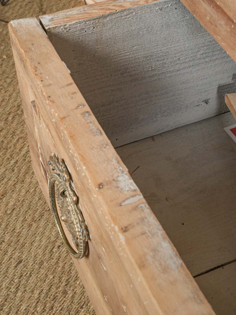 Textured timeworn wooden chest
