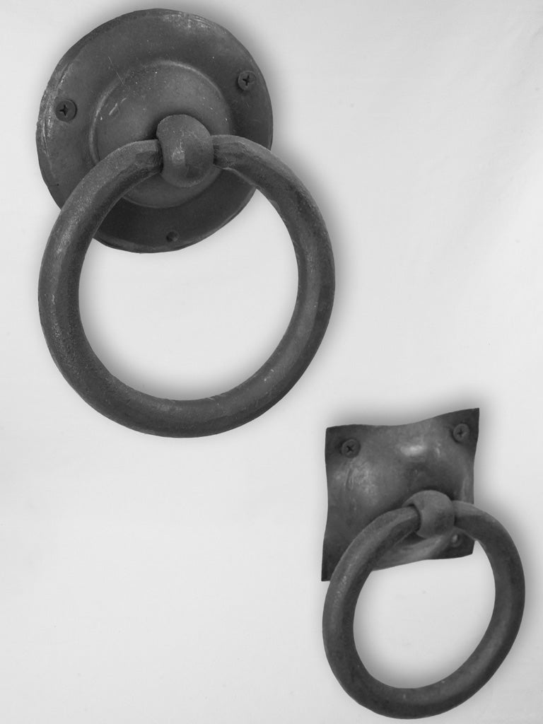 Aged rustic iron decorative rings