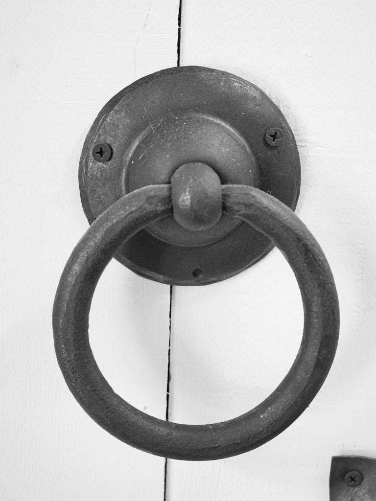 Antique iron backplate door accents