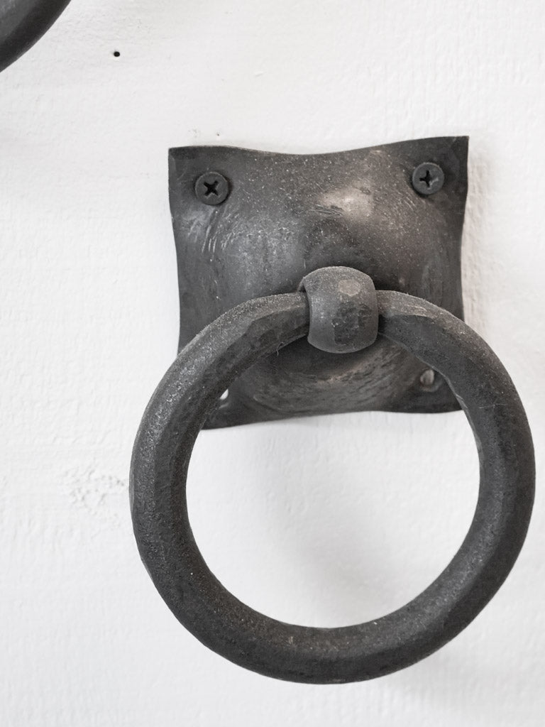 Distinctive square backplate towel rings