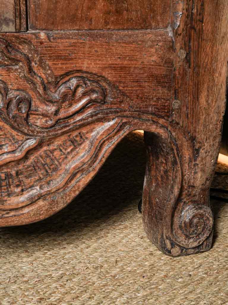 Artistically Sculpted Wooden Sideboard