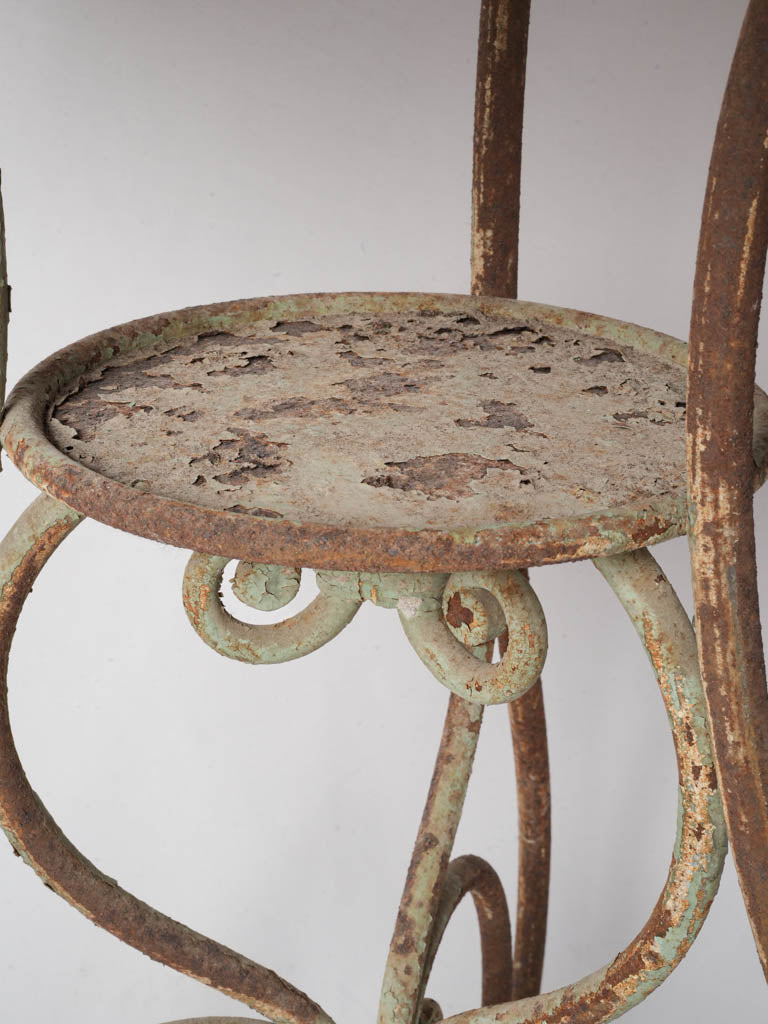Oxidized late 19th-century iron table  