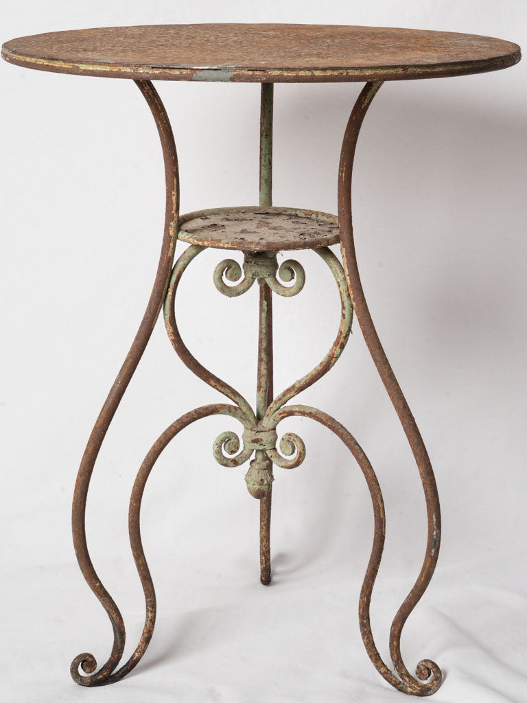 Sculptural silhouette Italian iron table  