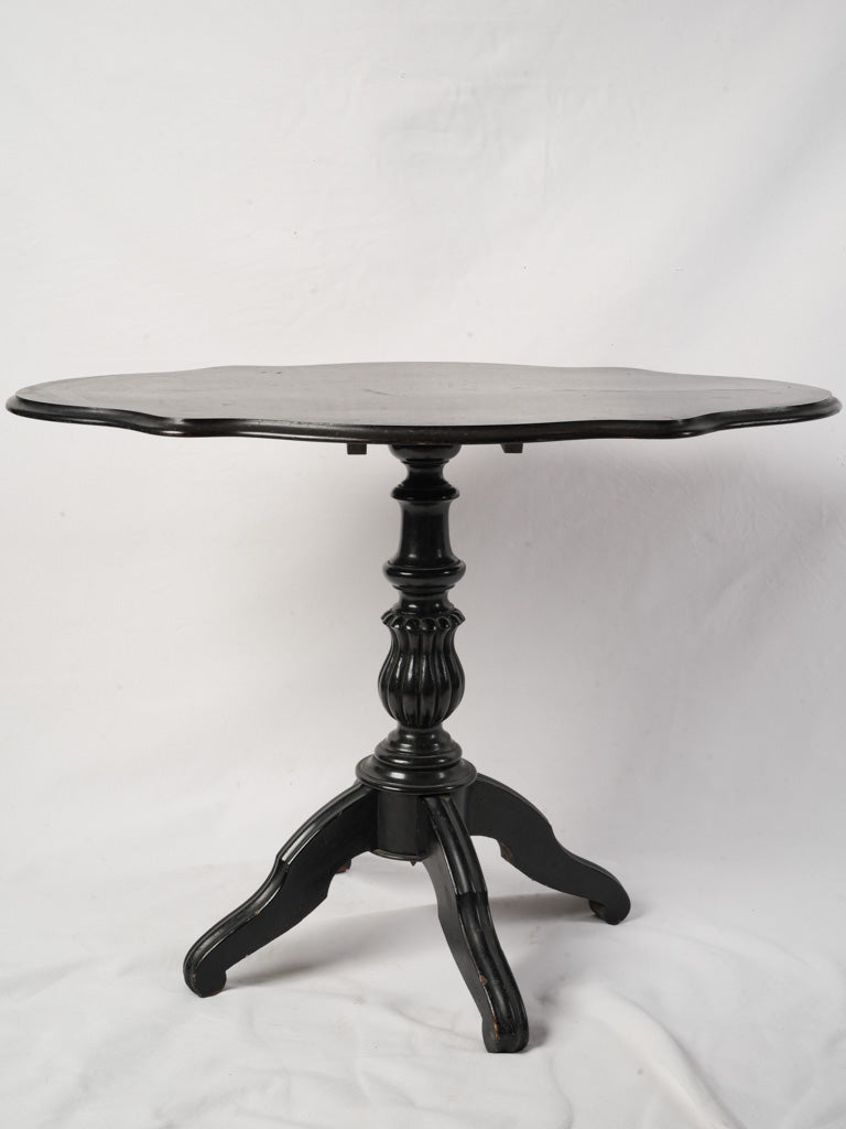 Vintage ebonized pedestal table