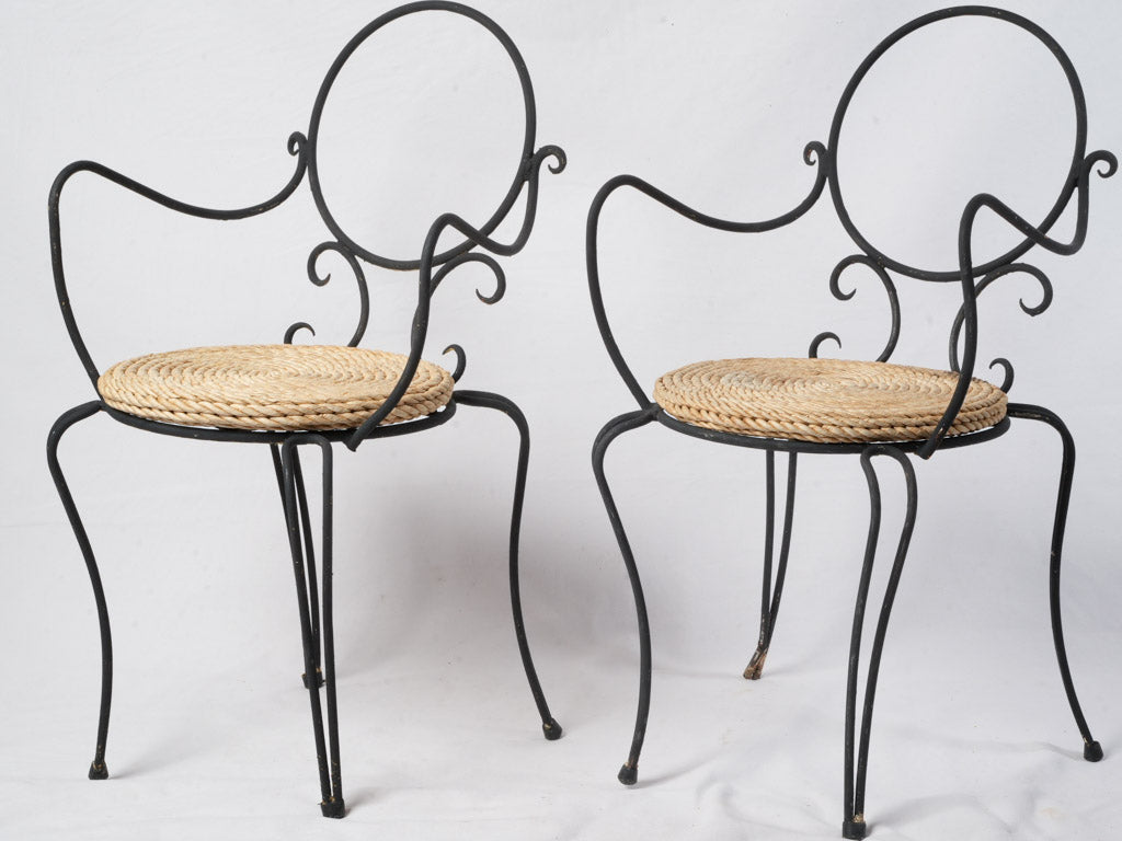 Black finish French iron furniture