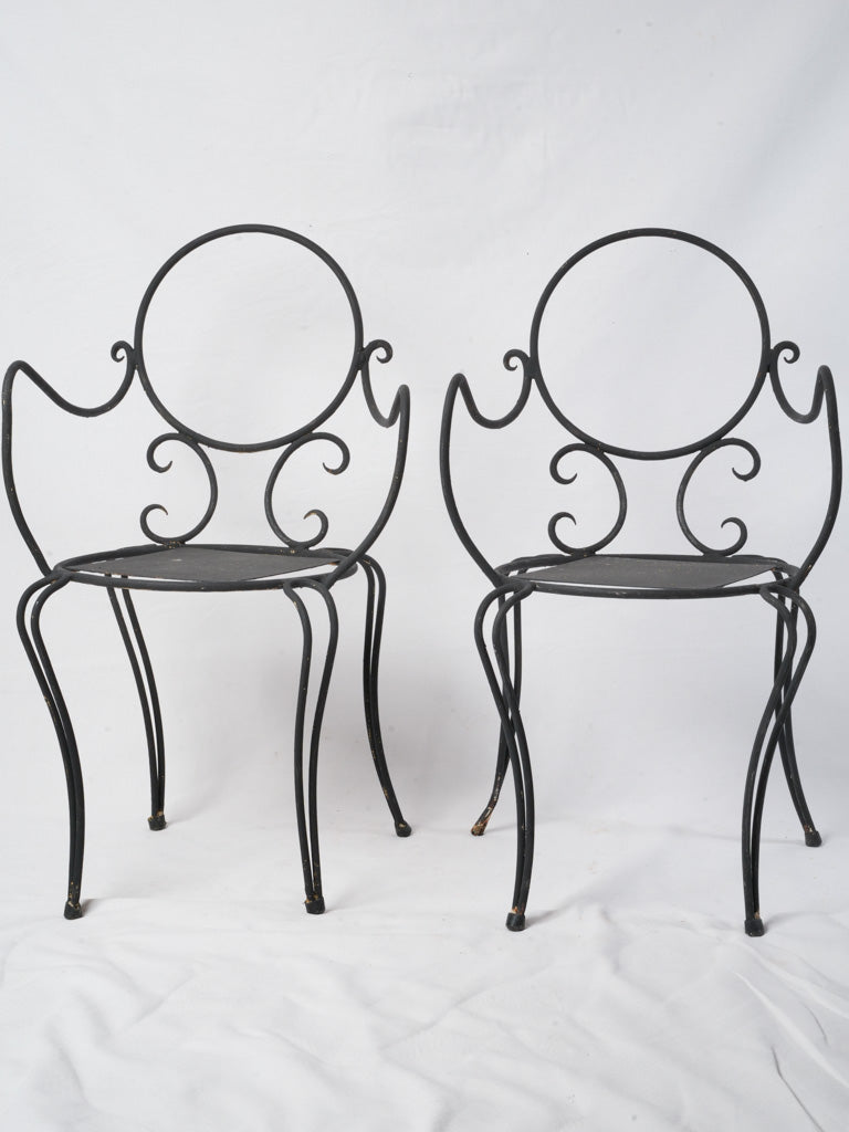 Refined vintage French garden chairs