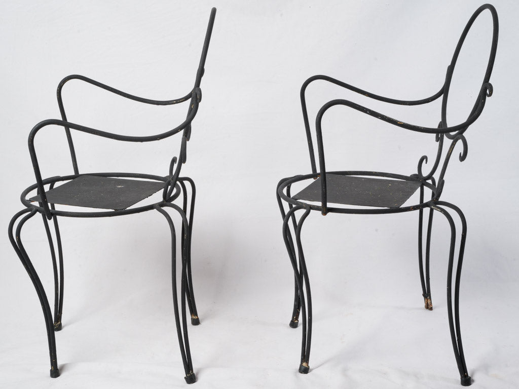 Classic black French garden seating