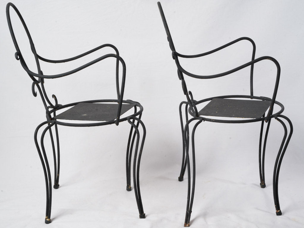 Elegant French playful wrought iron