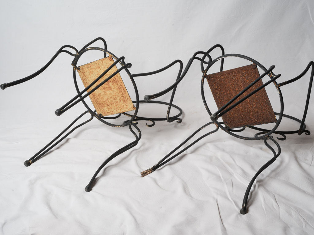 Light French 1960s wrought iron