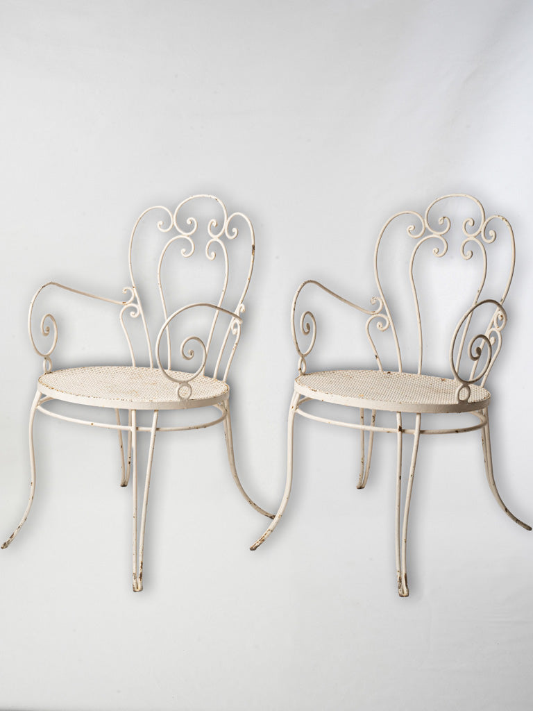Vintage elegant garden armchairs