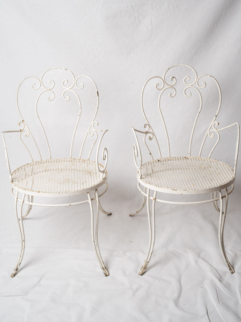 Graceful scrolling patio furniture