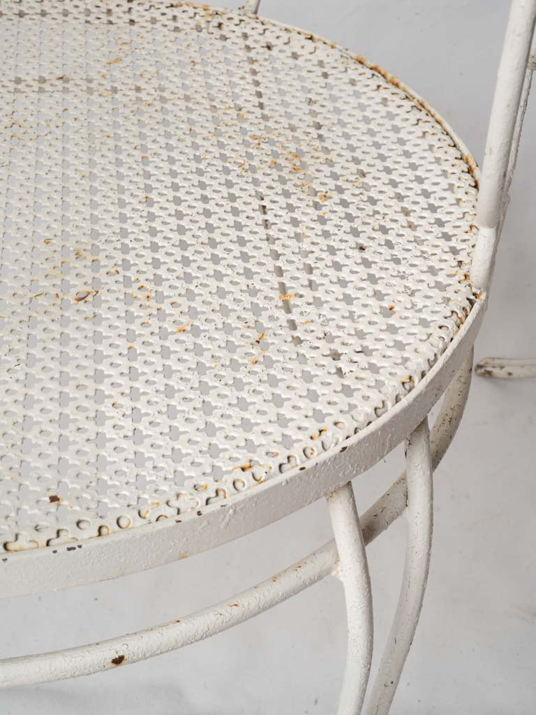 Romantic outdoor iron armchairs