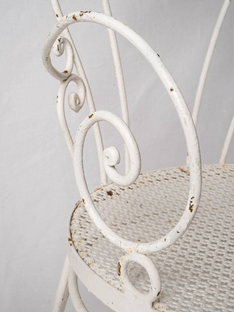Aged patina iron seating