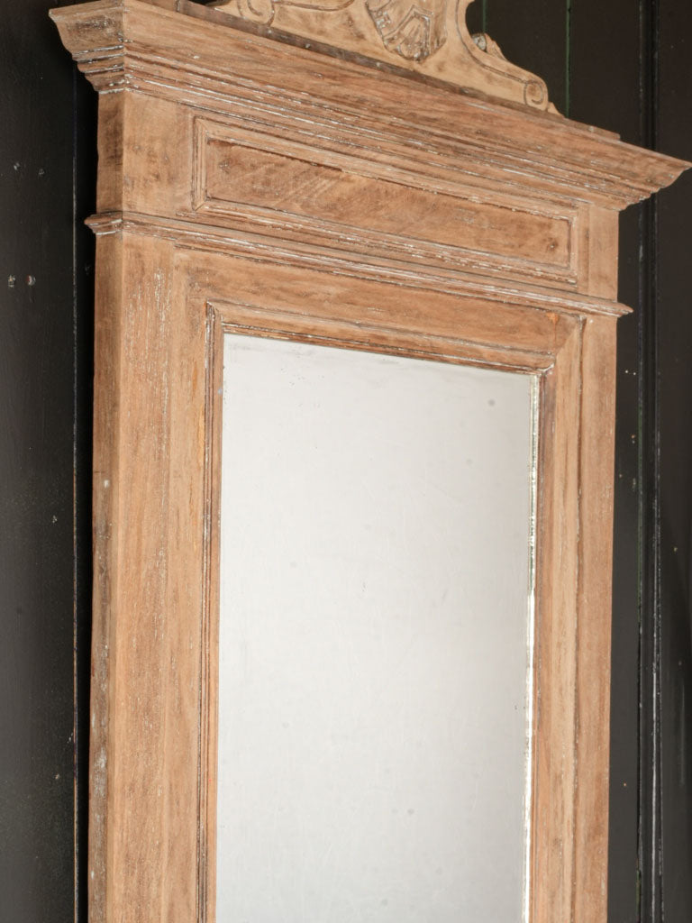 Ornate antique crest mirror