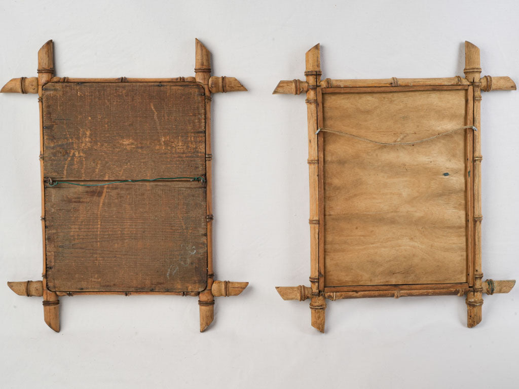 Symmetrical stylish faux-bamboo frames