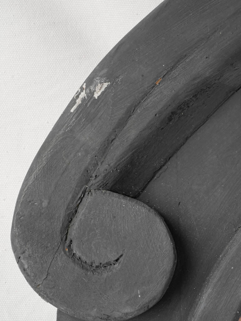 Organic black-finished vanity mirror  