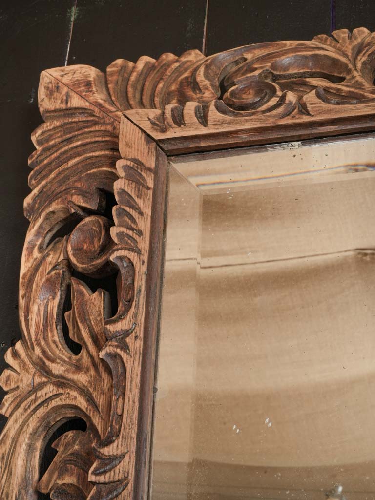 Warm Aged Wood Mirror